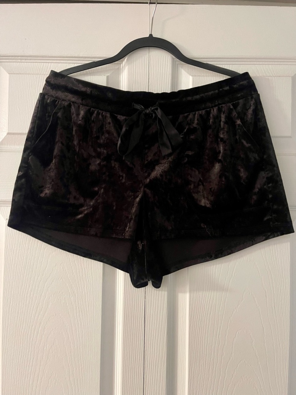 torrid Black Velvet Lounge Shorts with Drawstring